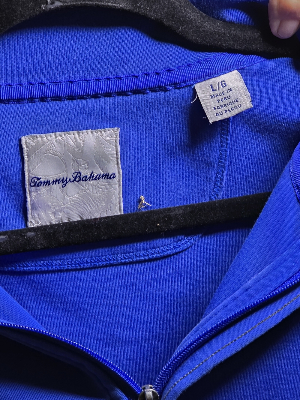 Tommy Bahama Royal Blue Zip-Up Sweatshirt